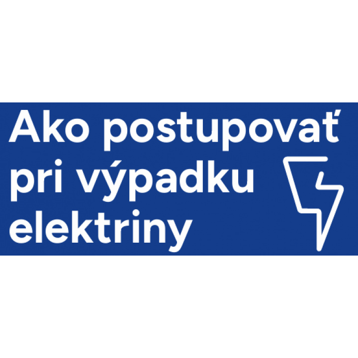 VSE Odporúčaný postup pri výpadku elektriny